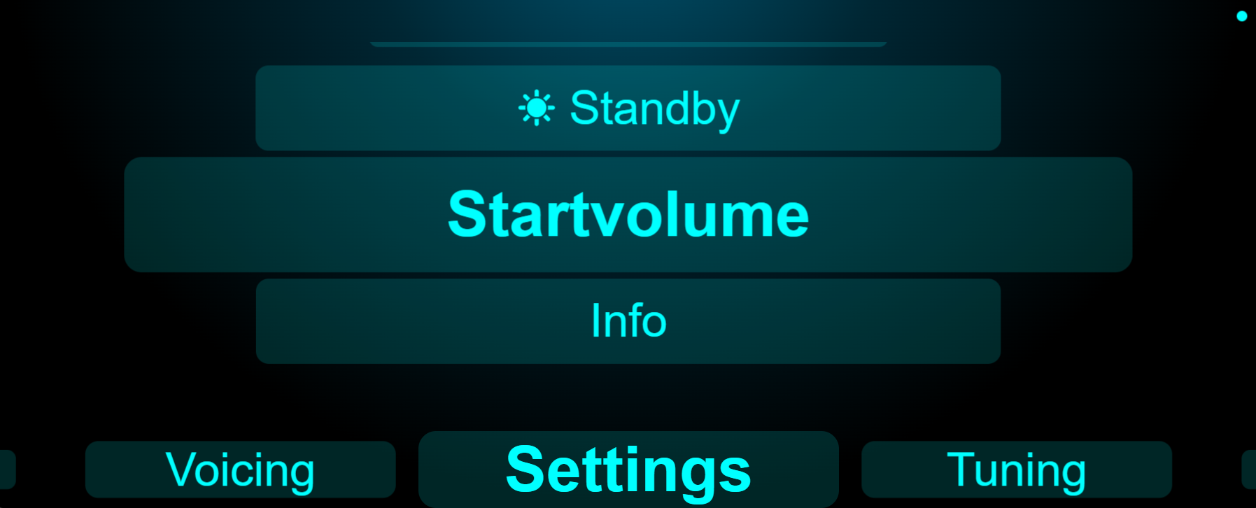 UI: Settings-Übersicht